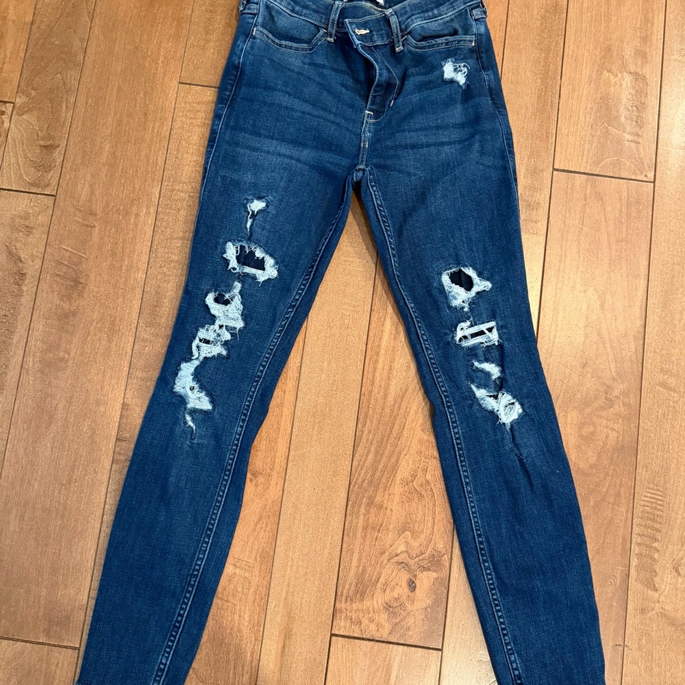 Abercrombie & Fitch Kids Distressed Blue Jeans